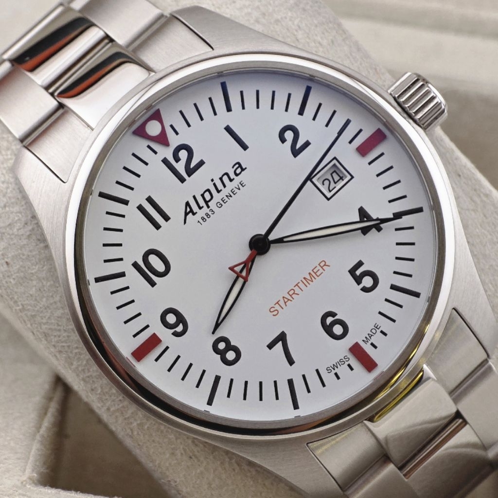 นาฬิกา ALPINA MEN'S AL-240S4S6B STARTIMER PILOT 42 MM SWISS QUARTZ