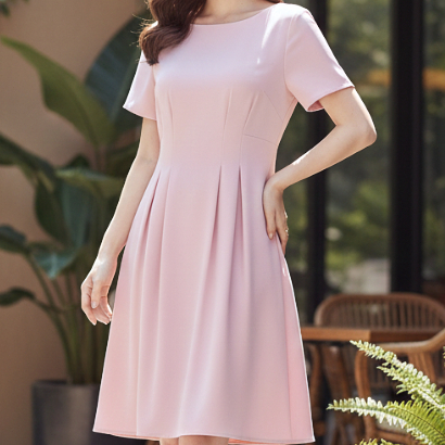 ิสินค้ามาใหม่🧺✨ ชุดเดรสทำงาน ลุคทางการ ทรงเอ ให้ความเรียบหรู ดูดี (S-5XL) พร้อมส่ง 🚚 - รูปที่ 4