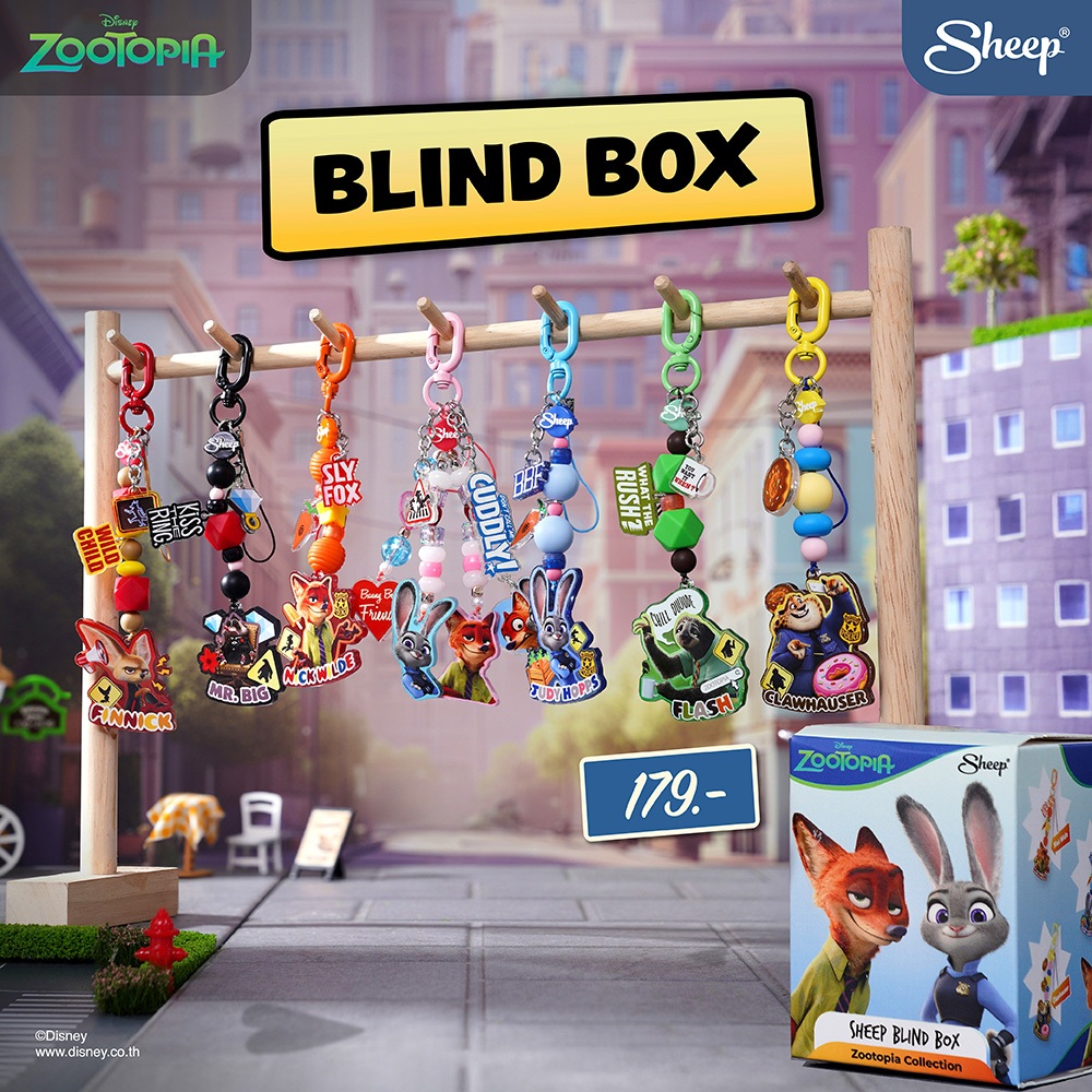 [กล่องสุ่ม Charm Zootopia] Sheep Blind Box Phone Charm Zootopia Collection สายคล้องมือถือ ซูโทเปีย Phone Charm ลิขสิทธิ์