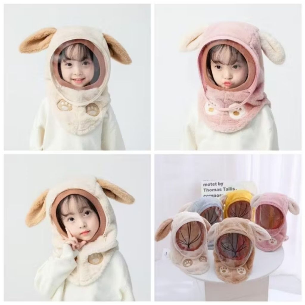 หมวกอุ่นกันลม กลางแจ้ง ขนนุ่ม หมวกกันหิมะลมหนาว(คลังสินค้าจากไทย)