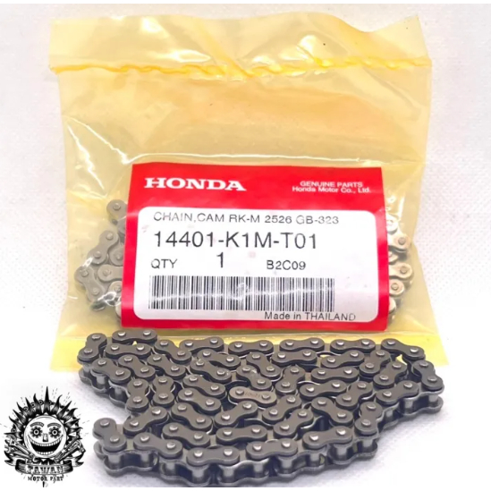 โซ่ราวลิ้น (90L/ข้อ) Honda (เวฟ)W.110i ปี 2009-2022 , (ดรีม)Dream110i , Super cub ปี2011-2022 , Msx Grom , CZ-i แท้ เบิก