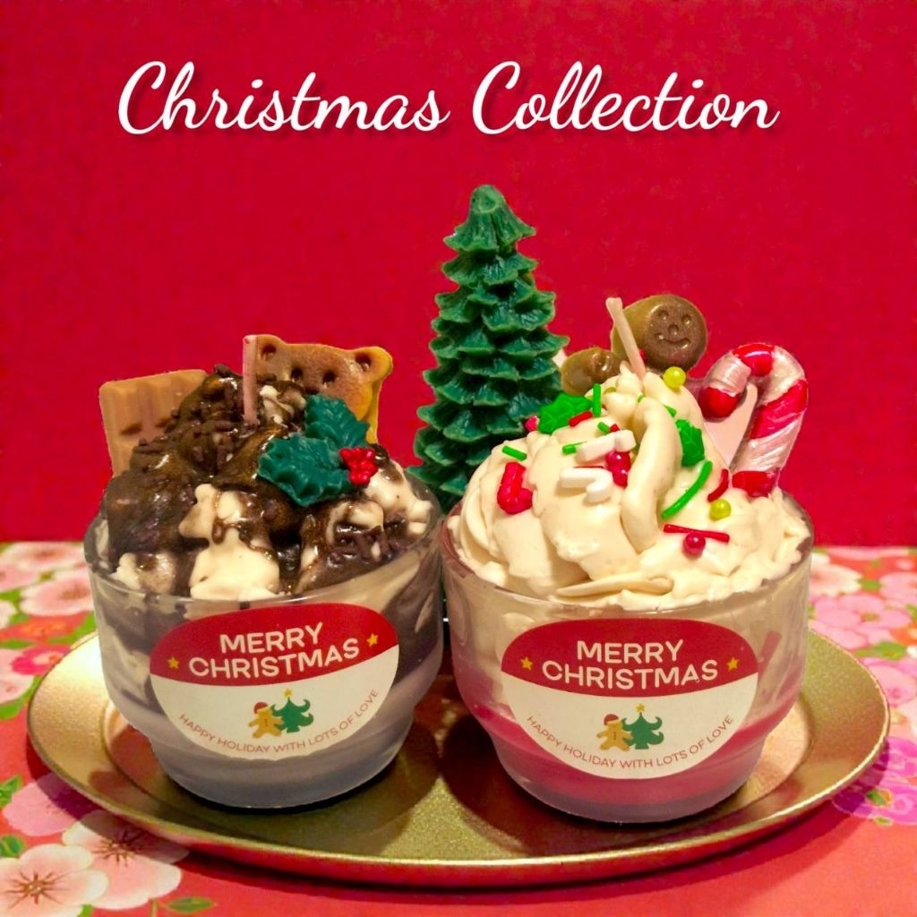 🎄🎁🍫เทียนหอมเค้กคริสต์มาส 💓ส่งใน2-3วัน เทียนหอมคริสต์มาส แฮนด์เมด เทียนหอมเค้ก ของขวัญคริสต์มาส เทียนหอมวิปครีม ของขวัญ