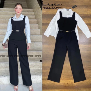 พร้อมส่ง เติม S-2XL⚡️AR 8398 ชุดเซต4ชิ้น สุดคุ้ม เสื้อสีดำ+ขายาวสีดำ+เชิ้ตสีขาว+เข็มขัด เรียบหรูสวยดูแพง ได้ลุคCEO