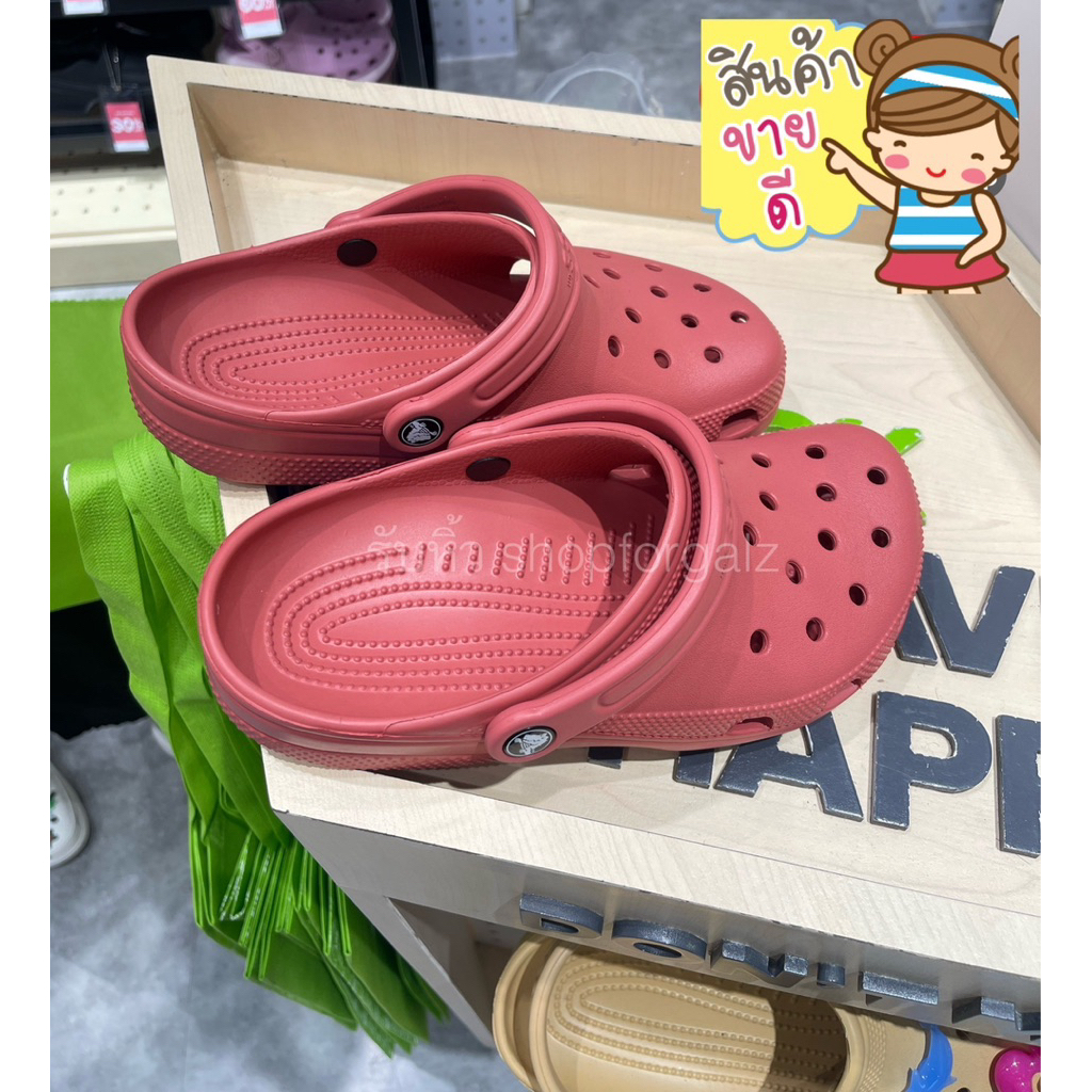 🐸 พร้อมส่ง สีแดง CROCS แท้100% ( CROCS CLASSIC CLOG )