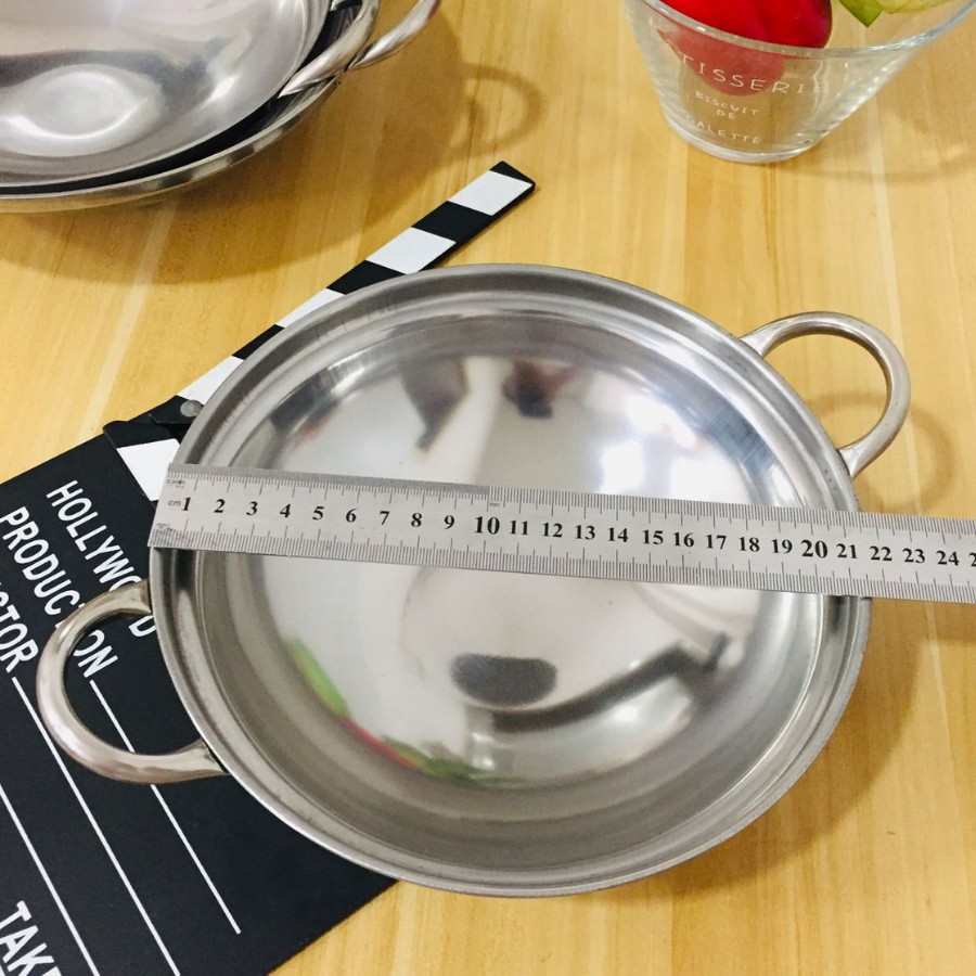 กระทะเล็ก 2 หู สแตนเลส ทำไข่กระทะ กระทะร้อน ขนาด21ซม. ใช้กับเตาได้ทุกประเภท - รูปที่ 3