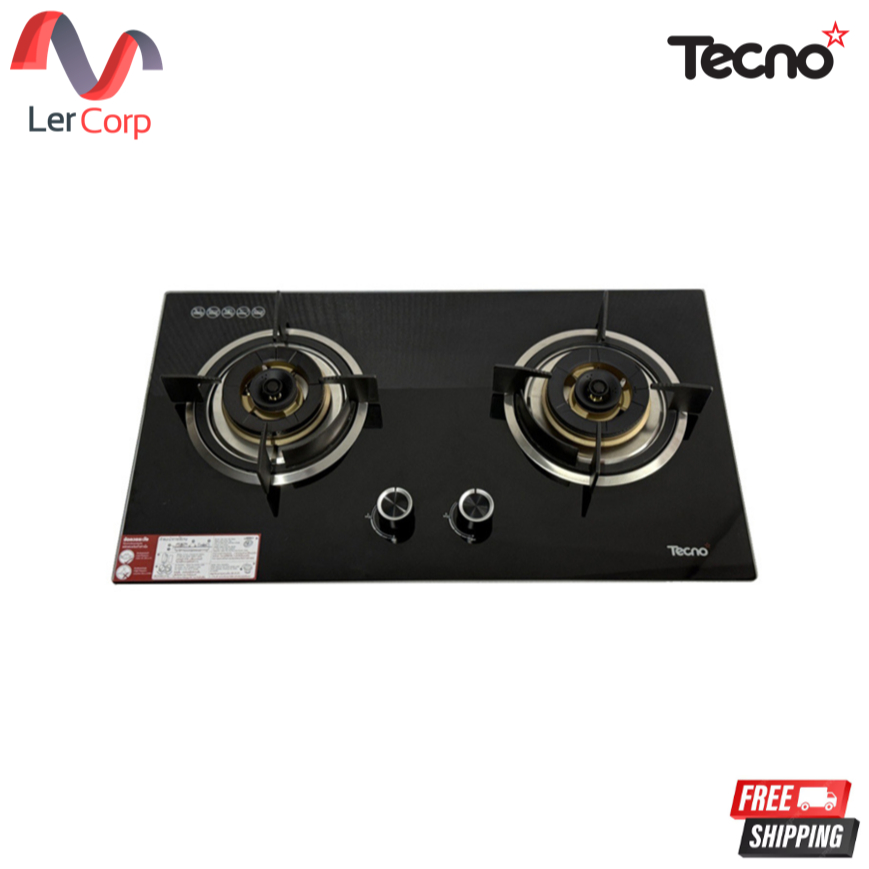 (Tecno) เตาแก๊ส 2 หัวเตา แบบฝังเฟอร์นิเจอร์ รุ่น TNS HB 2G4RING