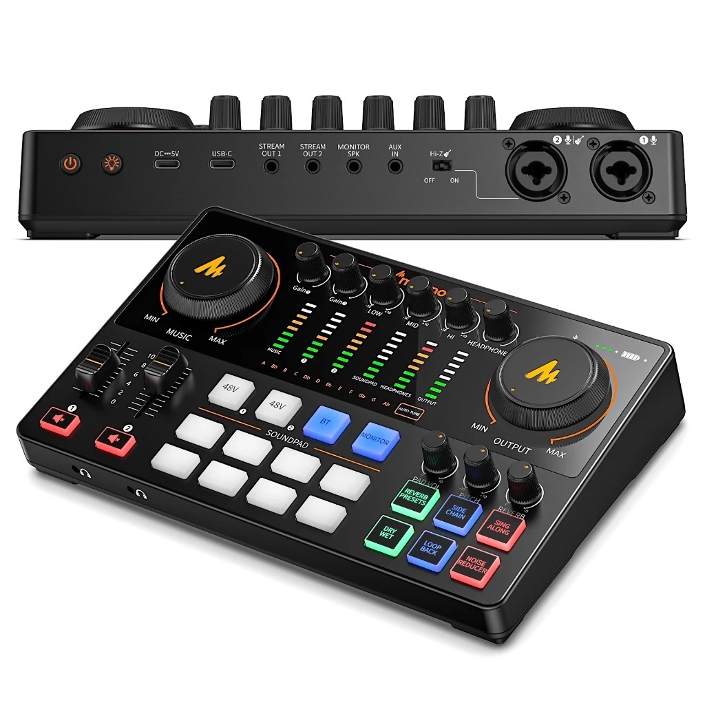 ส่งจากไทยMaono E2-Gen2 Podcast Mixer Audio Interface การ์ดเสียงพร้อมอินพุต XLR คู่,ชุดสตูดิโอมิกซ์เสียงบันทึกแบบมืออาชีพ ราคา ถูกที่สุด ดีลบีเคเค แกลเลอรีภาพที่ 9