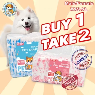 ผ้าอ้อมสุนัข ผ้าอ้อมสุนัขขนาดเล็ก pet diapers ผ้าอ้อมสัตว์ XXS/XS/S/M/L/XL หลากหลายสไตล์สําหรับสุนัขตัวผู้และตัวเมีย
