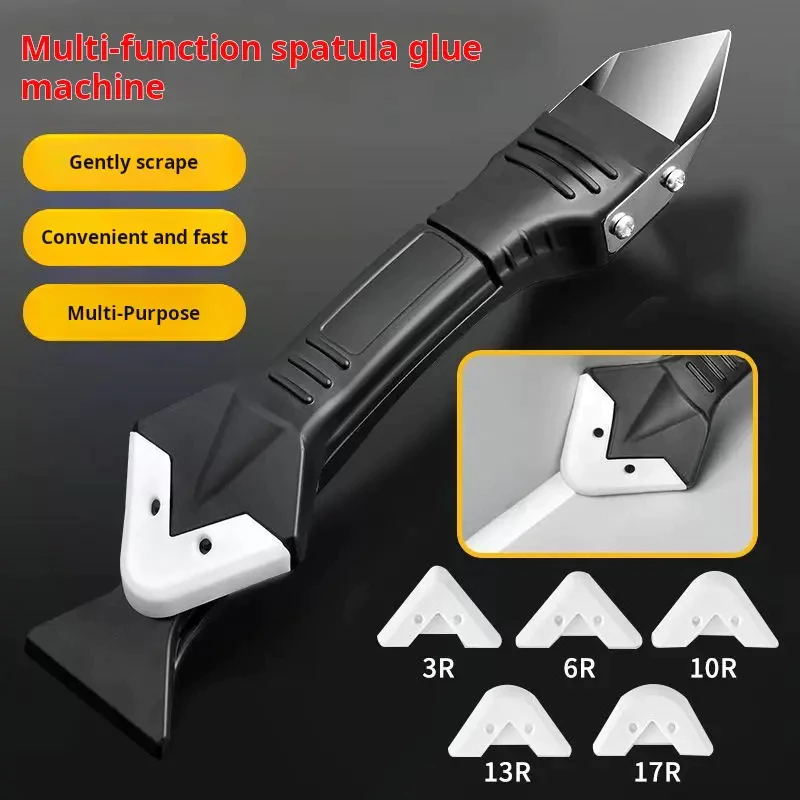 ที่ขูดซิลิโคน 2 หัว 5-in-1 ชุดเครื่องมือยาแนวสแตนเลส: เหมาะสำหรับยาแนวกระเบื้อง ซิลิโคน และอะคริลิก ใช้งานได้หลากหลาย เห