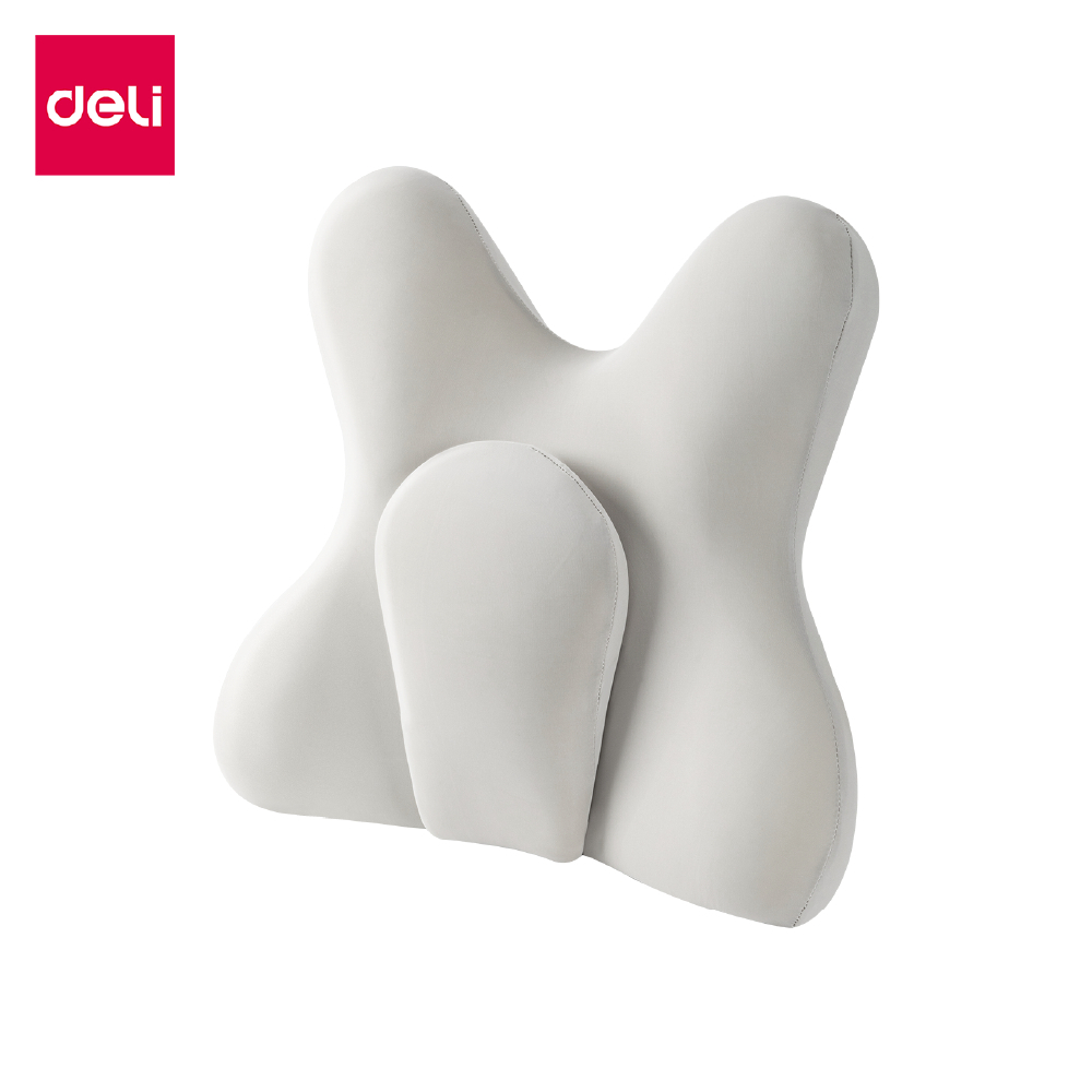 Deli เบาะรองหลัง เบาะรองนั่งเพื่อสุขภาพ นั่งสบายไม่ปวดเมื่อย ใช้งานได้ทุกที่ มี 2 สี Lumbar Support