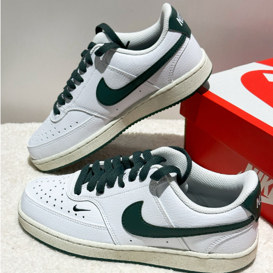 Nike Court Vision Low Low cut Board Shoes White Green