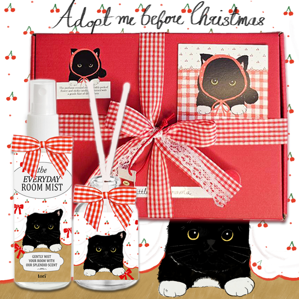TORIAROMA | [ Giftset ] Adopt me Before Christmas Giftset *ก้านไม้หอม x Room spray* เซ็ทของขวัญน้องแงวจอมซน น่ารักกก 💓