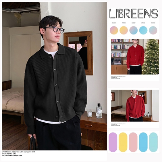 เสื้อสวมขึ้นผู้ชาย สไตล์เกาหลี แฟชัน สไตล์ชิล สีแดง