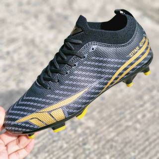 TITAN ZONE รองเท้าฟุตบอลรองเท้าสตั๊ด รุ่น basic 1 สีBLACK/GO…