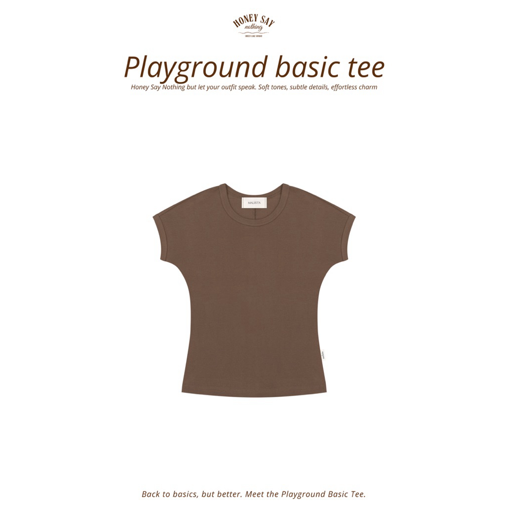 Malista – Playground Basics Tee เสื้อยืดผ้าร่อง ราคา ถูกที่สุด ดีลบีเคเค แกลเลอรีภาพที่ 7