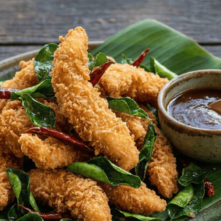 ไก่กรอบไร้กระดูกสไตล์ญี่ปุ่น แช่แข็ง 1กิโล ไก่ชุบแป้งทอด เมนูทานเล่น ทอด/อบลมร้อนไม่อมน้ำมัน