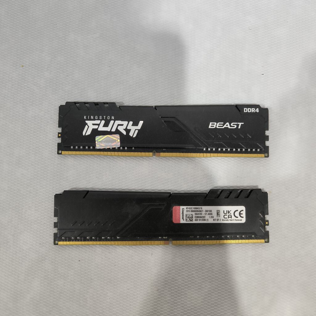แรม Kingston 16GB ( 8GBx2 ) DDR4 3200 มือสองมีประกันLT