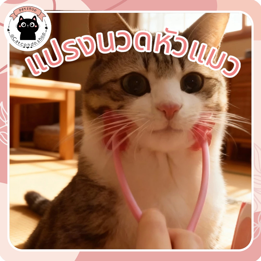 แปรงนวดแมว แปรงหวีขนสำหรับสัตว์เลี้ยง รุ่นติดมุม ให้แมวเข้าไปถู แปรงนวดตัว นวดแมว สำหรับน้องแมวถู