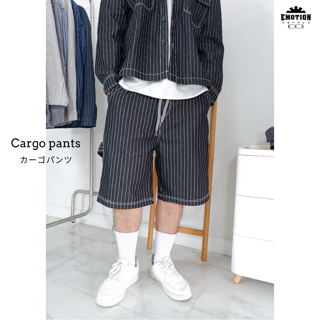Emotion กางเกง workwear 5ส่วน ผ้าฟอก
