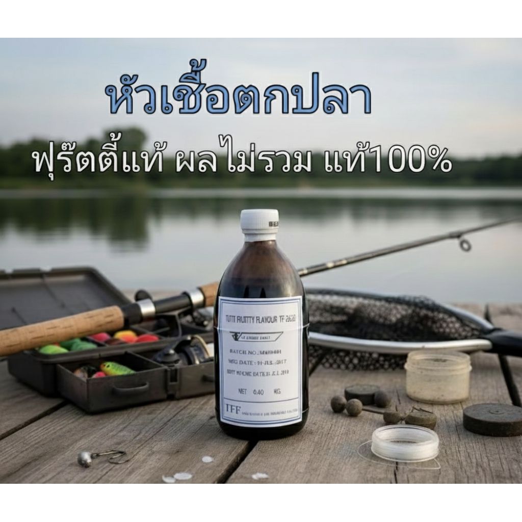แม่หัวเชื้อตกปลา อุปกรณ์ตกปลา ฟุร๊ตตี้แท้ ผลไม่รวม แท้100% ขวดปอนด์ TUTTI FRUITTY TF 2620 NET 0.40 KG