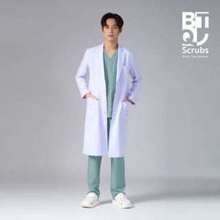 BTQ Long White Gown - Men | เสื้อกาวน์หมอผู้ชายแบบยาว คอปกสู…