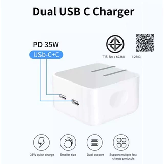 ที่ชาร์จโทรศัพท์สำหรับ iP 35W PD พกพา 2 พอร์ต Type-C รุ่น RCE-1001AL ความยาว 1 เมตร ชาร์จเร็ว ปลอดภัย ⚡📱