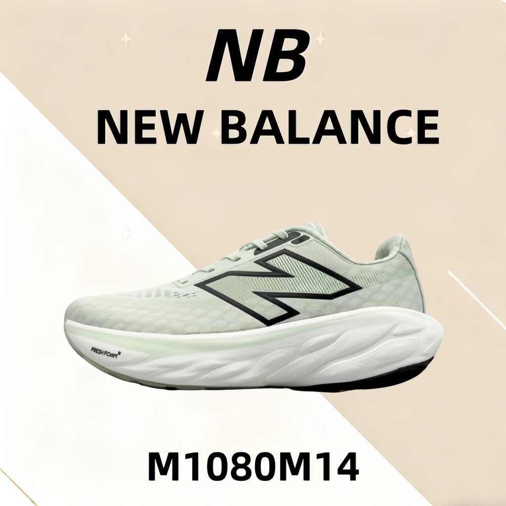 💗ของแท้รับประกัน100%💥 New Balance NB Fresh FoamX1080 v14  M1080M14 Outdoor commuting running casual 