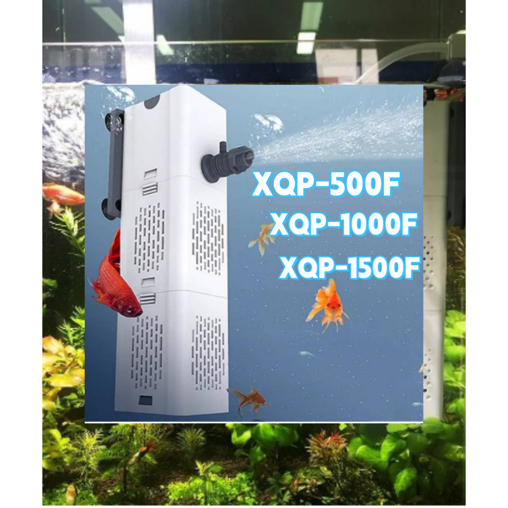 ปั๊มออกซิเจน+กรองในตัว Filter Pump ปั๊มออกซิเจน ปั๊มกรองแขวนตู้ปลา SUNSUN Xiaoli XQP-500F/XQP-1000F 