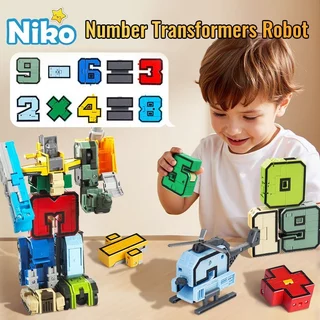 NIKO ชุดหุ่นยนต์แปลงร่าง 10 ตัว ของเล่นเด็ก STEM 3+ ขวบ ต่อได้เอง ของขวัญเด็กชายส่งฟรี
