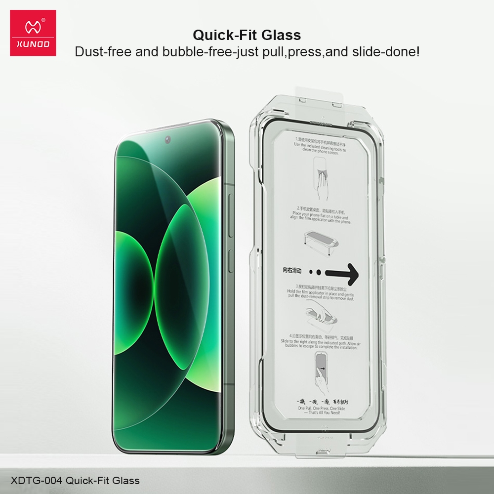 XUNDD ฟิล์ม ใช้ได้กับXiaomi 17 Ultra 15T Pro Poco F7 F8 Ultra X8 Pro Max ฟิล์มกระจก ป้องกันรอยขีดข่วน ติดตั้งอย่างรวดเร็