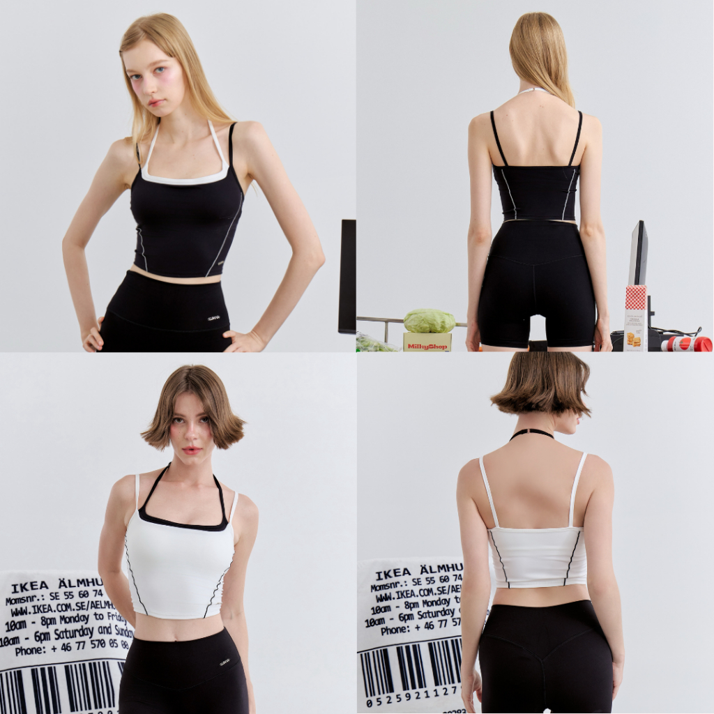 Lunar Gymwear - Double Bra-บราตัวยาวสายสปาเก็ตตี้คล้องคอเก๋ๆ
