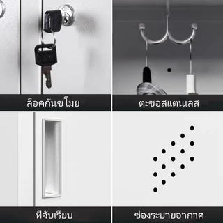 ตู้เก็บเอกสารเหล็ก 5ชั้น Filing cabinet การจัดเก็บหลายชั้น รางเลื่อนเงียบ ล็อคความปลอดภัย ตู้เอกสาร