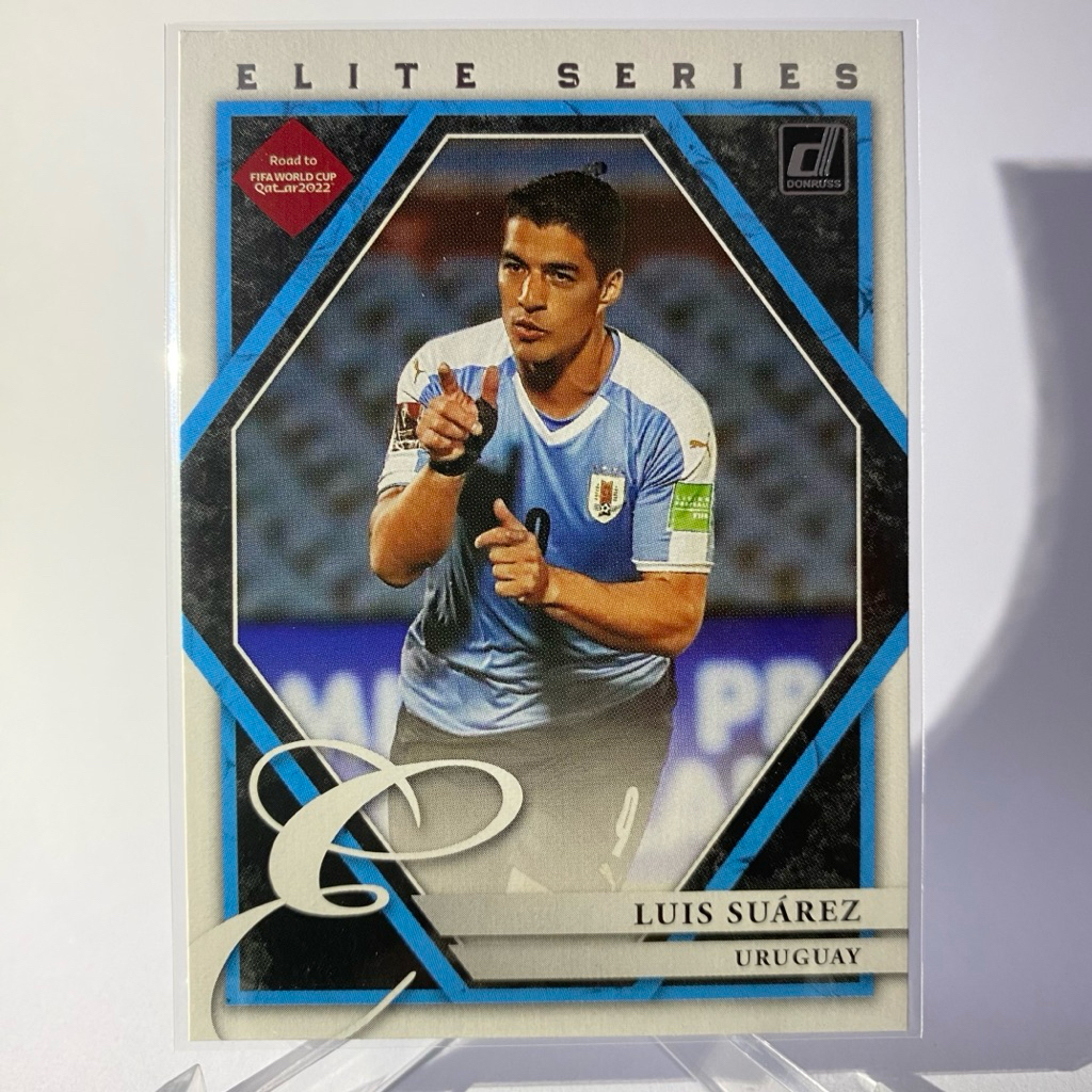 การ์ดนักฟุตบอลสำหรับสะสม LUIS SUAREZ, URUGUAY, ELITE SERIES, PANINI DONRUSS 2021