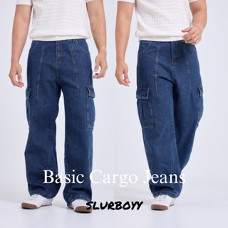 (ส่งด่วน กทม 4 ชม.) SLURBOYY Basic Cargo Denim กางเกงยีนส์ทร…