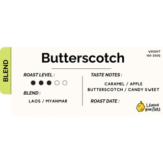 Butterscotch Blend เมล็ดกาแฟ Blend 200 g. (คั่วกลาง)