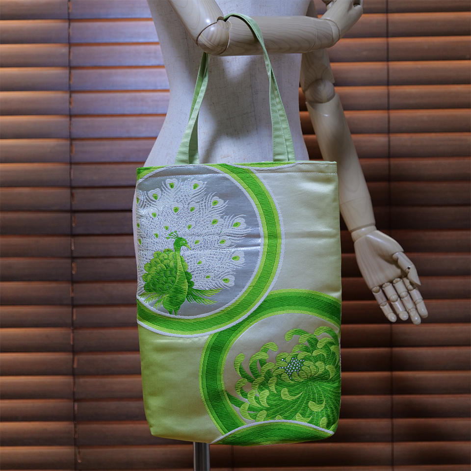 Medium Tote Bag (Fits A4 Size) | upcycled kimono fabric | JAPAN Made | NINOWA