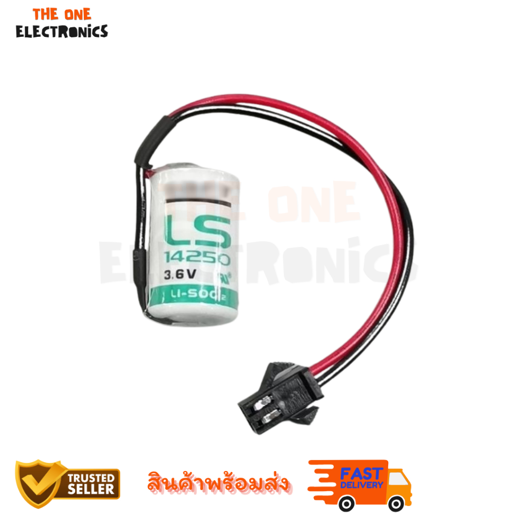 NEW แบตเตอรี่ LS14250 battery 3.6V พร้อมปลั๊กสีดำ SM สำหรับเซิร์ฟเวอร์ควบคุมอุตสาหกรรม PLC