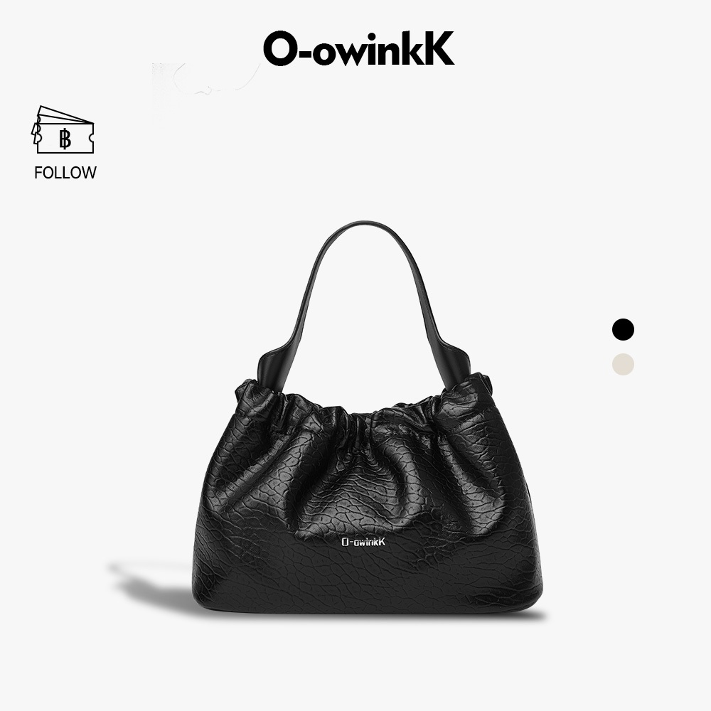 O-owinkK กระเป๋าสะพายไหล่ผู้หญิง เนื้อสัมผัสนุ่ม น้ำหนักเบา สายสะพายปรับได้