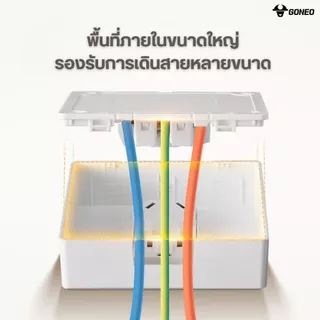 GONEO ชุดสวิตซ์ทางเดียวสำเร็จรูป ชนิดติดลอย ขนาด 1 ช่อง รุ่น Melody Cube G59-K111