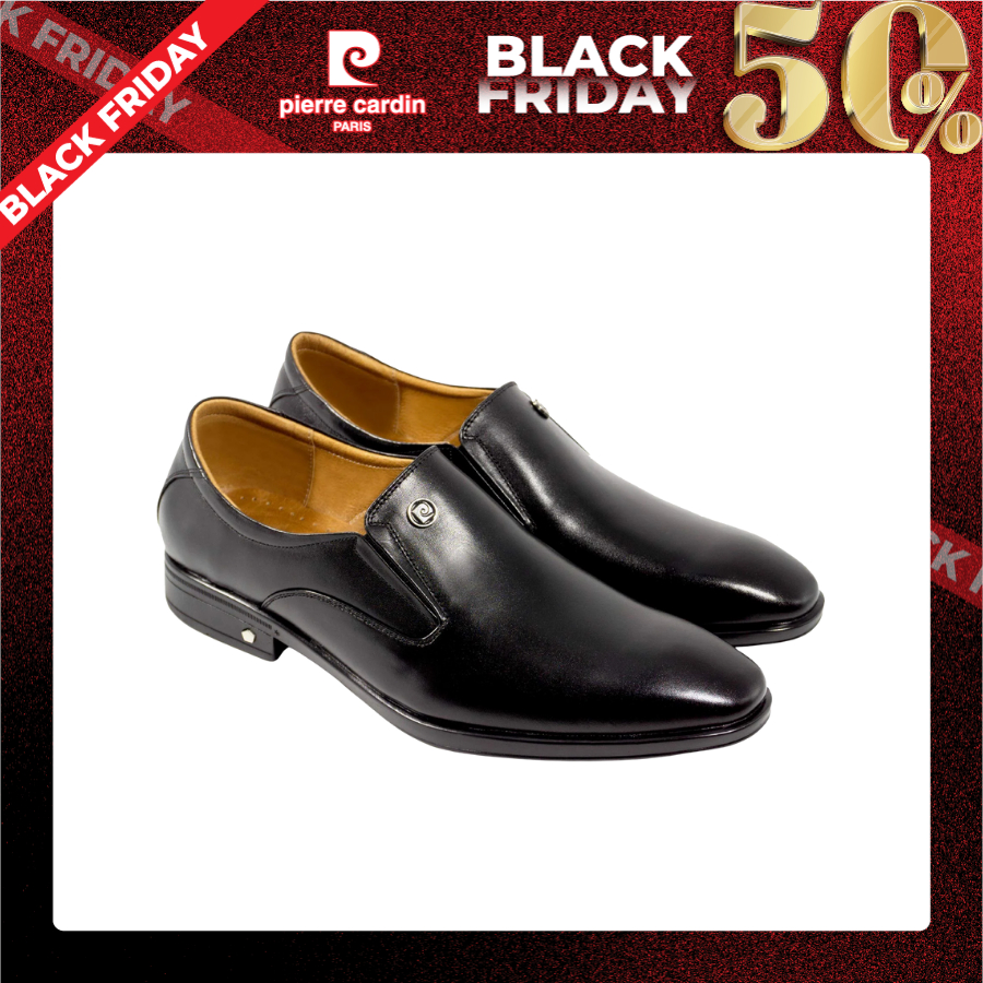 รองเท้าหนังผู้ชาย Pierre Cardin จากฝรั่งเศส หนังวัวแท้ พื้นยางกันลื่น ดีไซน์คลาสสิก หนังเงา รุ่น 748 ของแท้