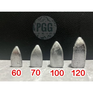 ตะกั่วตกปลาทรงสามเหลี่ยม ขนาด 100 กรัม (4ลูก)
