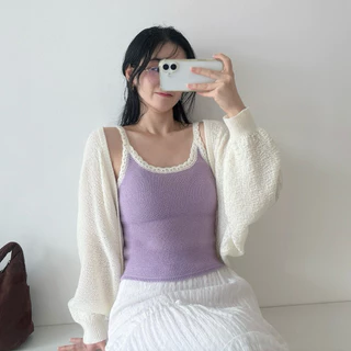 MOMOKA.KNIT🍑 เสื้อคลุม Cardigan ทรงคลุมไหล่🥯🍪