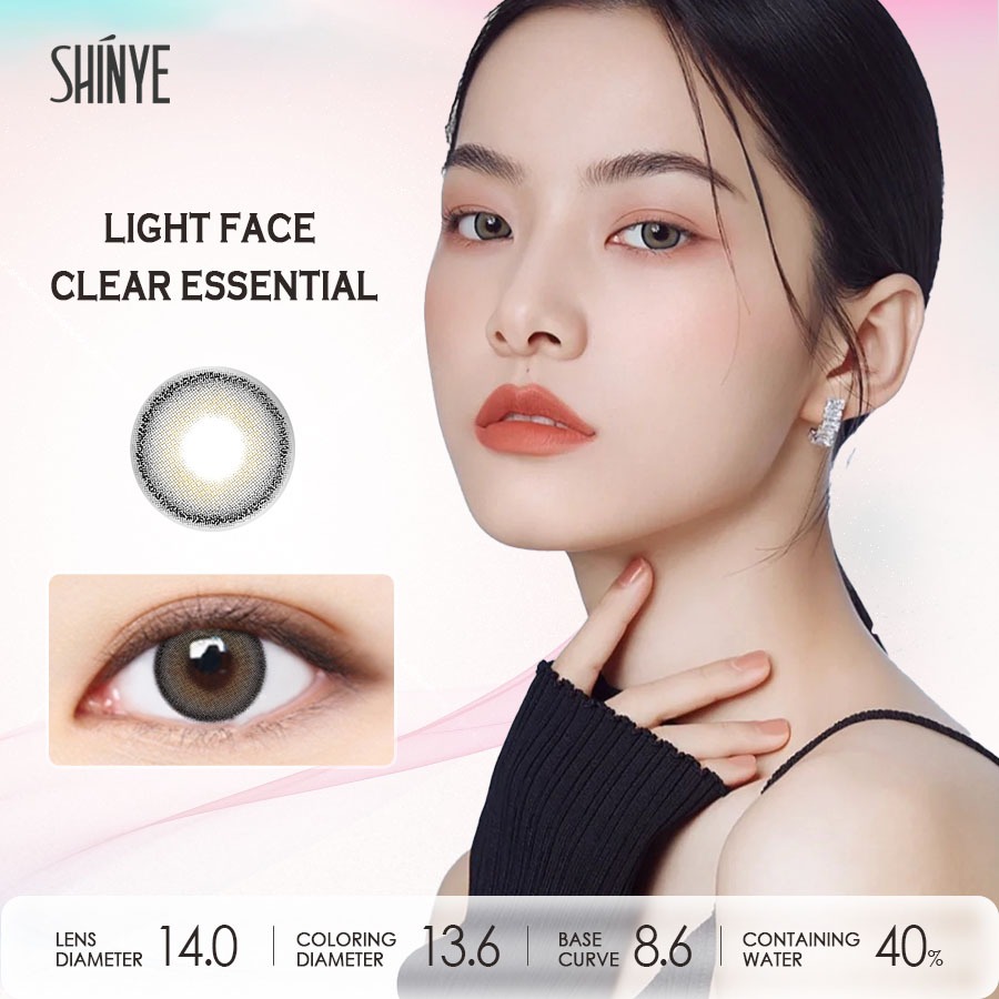 SHINYE 14.5mm คอนแทคเลนส์ 6 เดือน คอนแทคเลนส์สายตาสั้นแห่งปีคอนแทคเลนส์แบบมีองศา GREY คอนแทคเลนส์สี