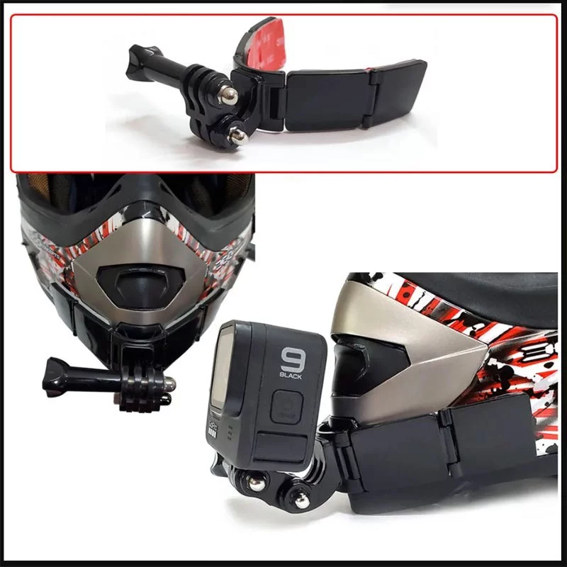 TUYU อุปกรณ์ยึดหมวกกันน็อค V shape สำหรับ Action Camera และมือถือ thumbnail 8