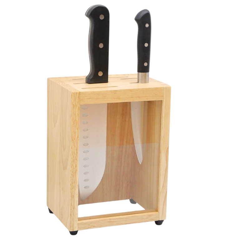 THEWOOD 'S TALE กล่องเสียบมีดหน้าอะคริลิคใส Knife Block (Acrylic)  ที่เสียบมีด ไม้แท้จากธรรมชาติ 100% - รูปที่ 2