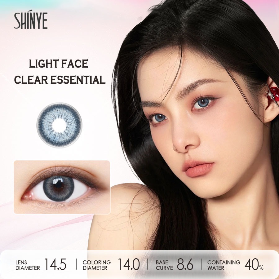 SHINYE 14.5mm Blue คอนแทคเลนส์ 6 เดือน คอนแทคเลนส์สายตาสั้นแห่งปีคอนแทคเลนส์แบบมีองศา  คอนแทคเลนส์ ค