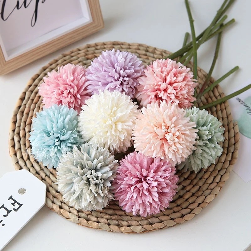 อุปกรณ์ประกอบฉากถ่ายภาพตกแต่งบ้าน DIY: ดอกแดนดิไลออนประดิษฐ์, ดอกผ้าจำลอง
