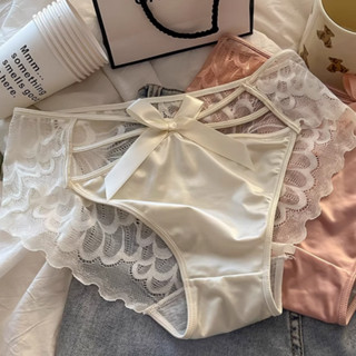 ✨กางเกงในลูกไม้เซ็กซี่✨กางเกงในผู้หญิง ตกแต่งด้วยโบว์เล็ก เป…