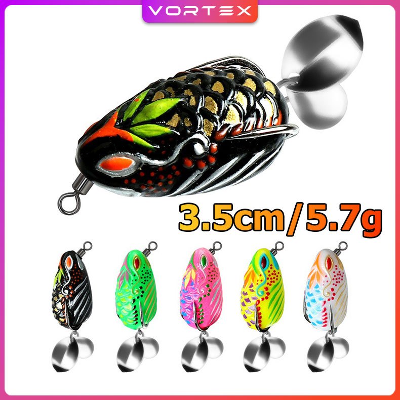 บยาง ชุดกบสายฟ้า 3.5cm.5.7 กรัม ซอฟต์แวร์กบ ขนาดเล็ก สี
