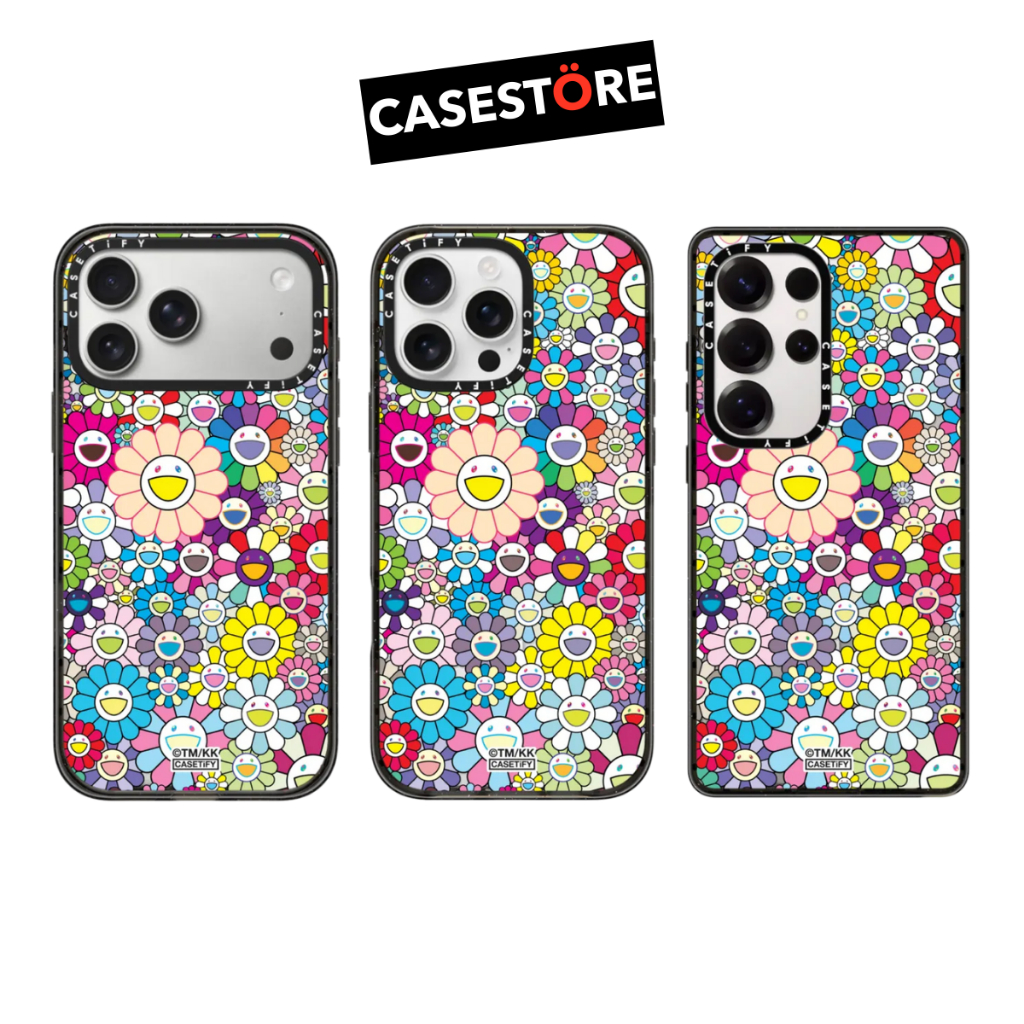 (พร้อมส่ง) CASETiFY Takashi Murakami Flowers Bloom (Rainbow) Case | สำหรับ iPhone / Samsung | ของแท้